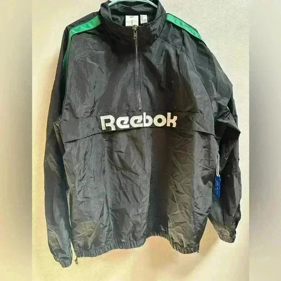 NEW | Reebok x F21 Graphic Anorak Quarter Zip Jacket | Black | Men’s Size L - Picture 3 of 10